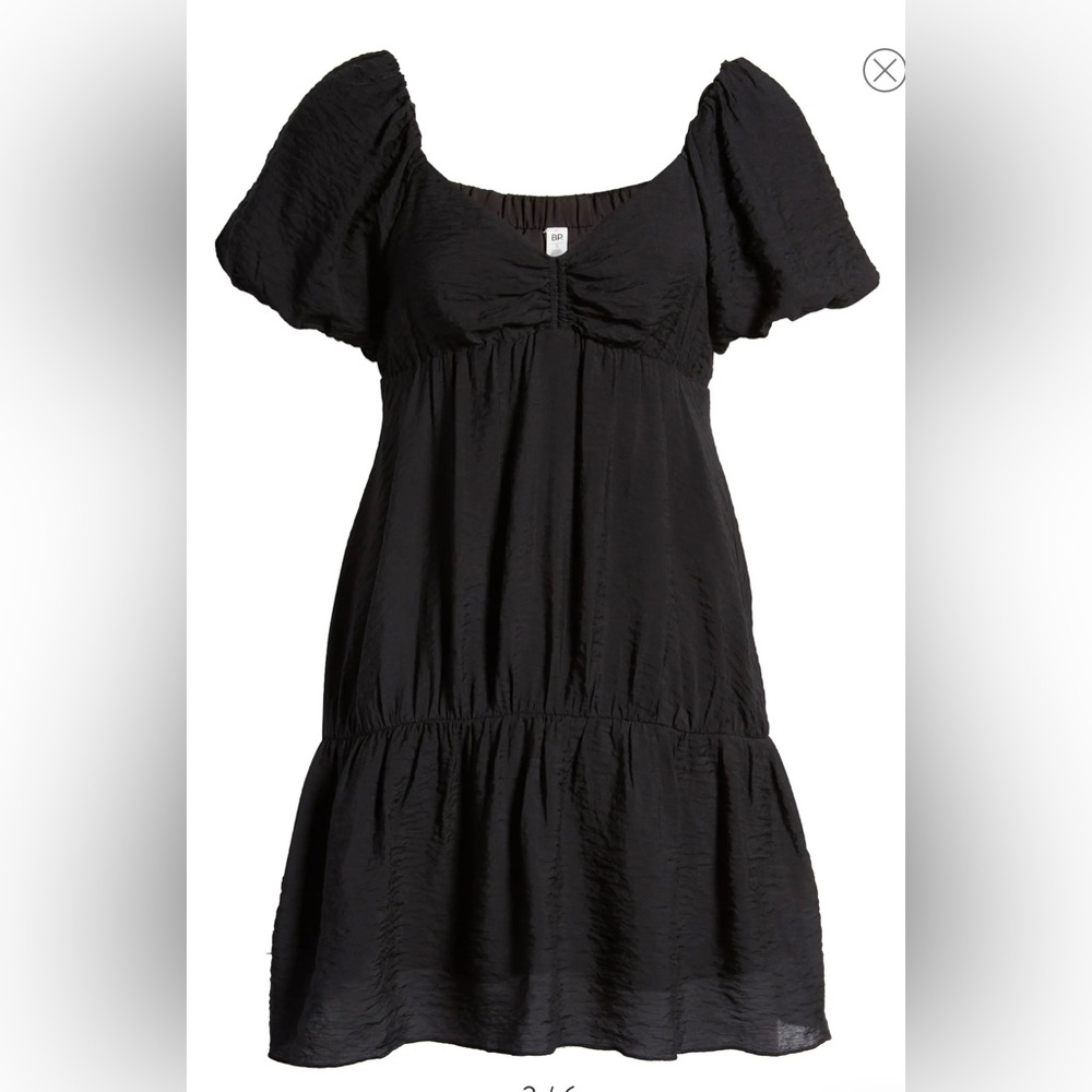 BP. Puff Sleeve Black Taffeta Mini Dress Size S (4-6) NWT - Picture 6 of 13